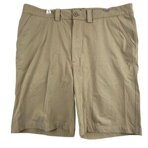 Under Armour Men's Khaki Shorts 38 Nylon Blend Flat Front